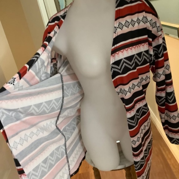 NWOT Gorgeous Cardigan in Terracotta/Black/White MEDIUM - Picture 5 of 6